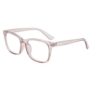 Non Prescription Glasses Square Clear Lens Eyeglasses Brown